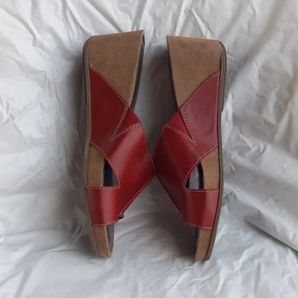 Comfort Plus by Predictions Red Sandals Size 9